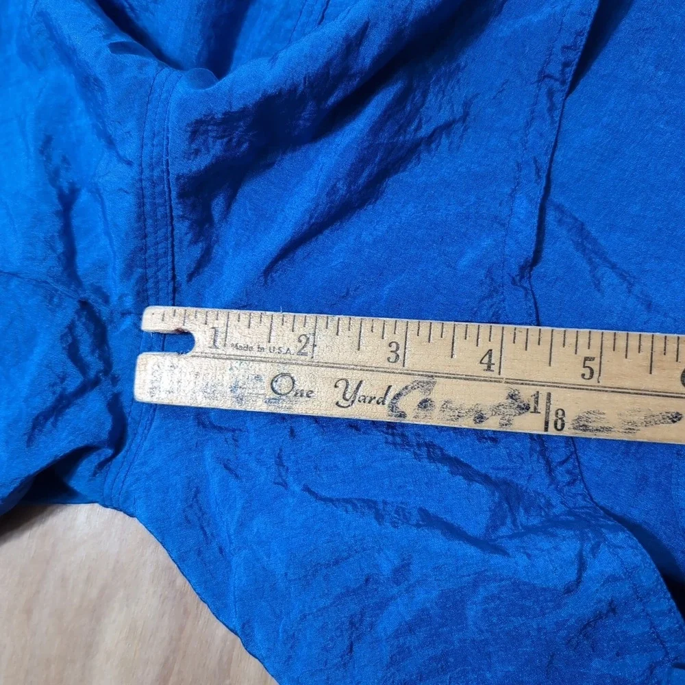 Vintage Champion Swim Trunks Shorts‎ Med Shiny Bright Blue Brief 31